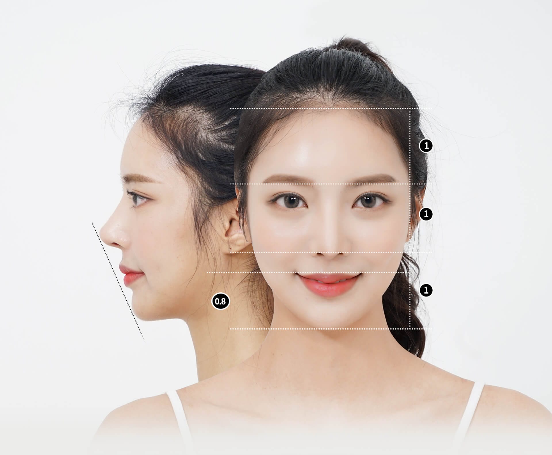 a woman's face with different angles