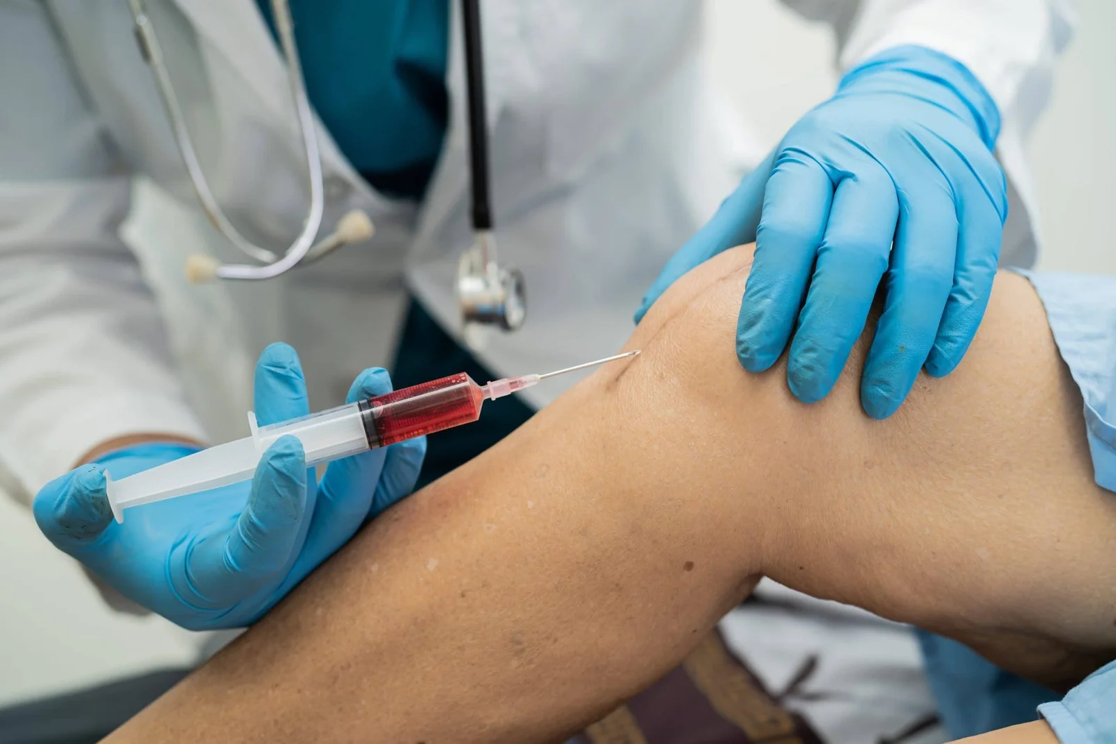 a person getting an injection